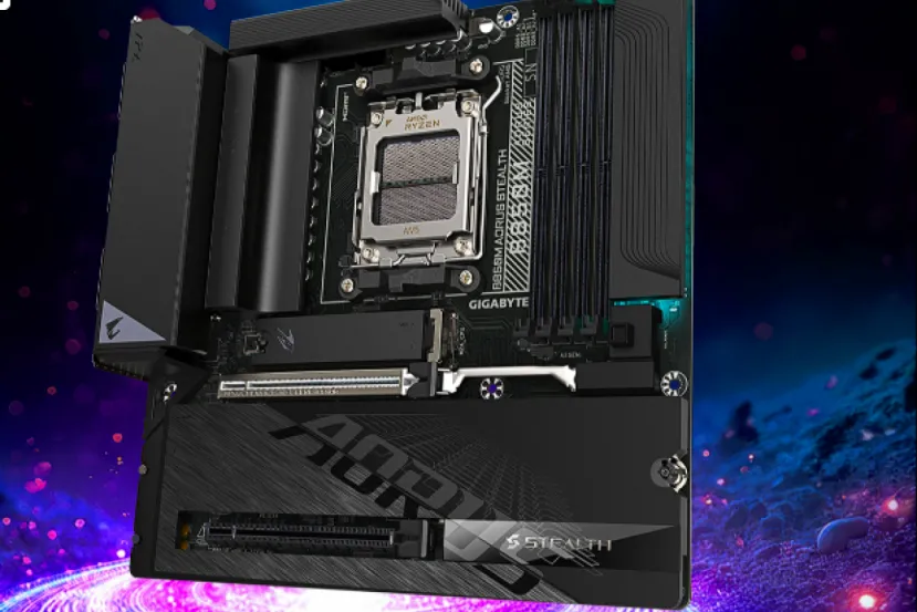 La nueva AORUS B850M Stealth apuesta por un diseño con conectores traseros en formato Micro-ATX