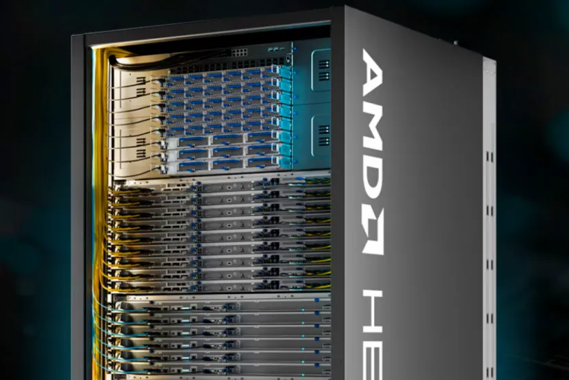 AMD Helios: su primer rack de IA con 72 GPUs Instinct MI455X y 31 TB de HBM alcanza los 2,9 EXAFLOPS