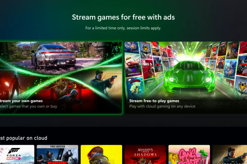 Microsoft prueba un Xbox Cloud Gaming gratuito a cambio de ver anuncios disponible en el canal Insiders