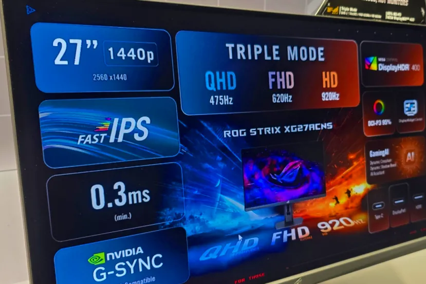 ASUS anuncia sus monitores ROG Strix "Triple Mode" con hasta 920 Hz y resoluciones variables