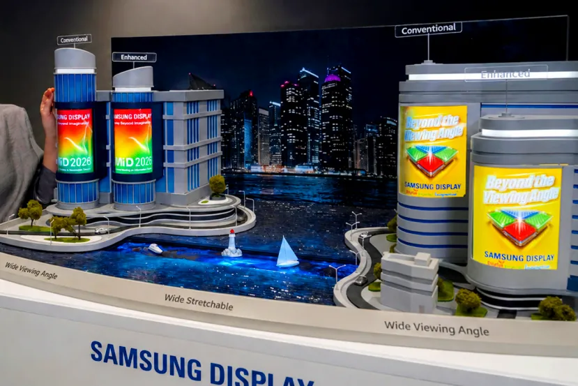 La tecnología Wide View de Samsung mejora el brillo del panel plegable alrededor del pliegue