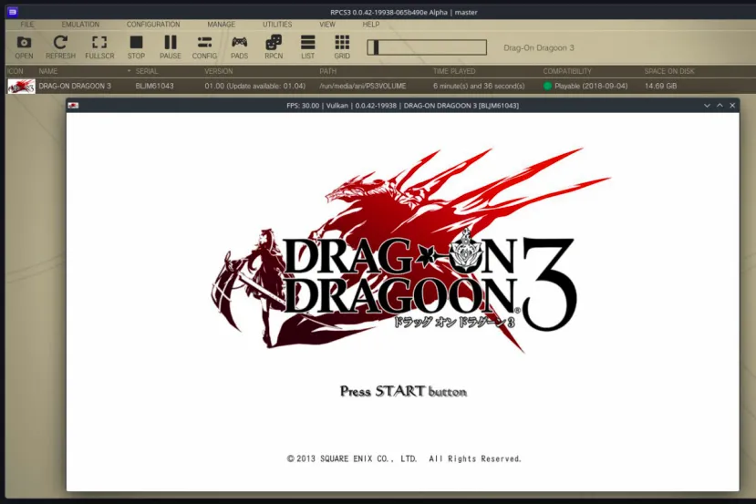 El emulador RPCS3 para juegos de PlayStation 3 ya puede ejecutar juegos directamente desde los Blu-Ray originales