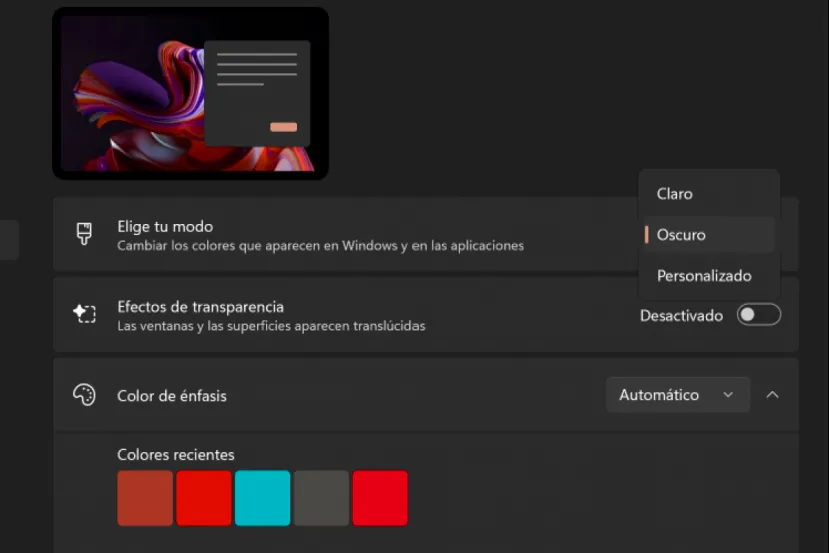 Windows 11 introducirá el cambio automático entre el modo claro y oscuro