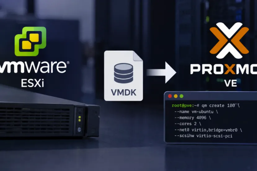 Cómo importar un VMDK de VMware en Proxmox VE