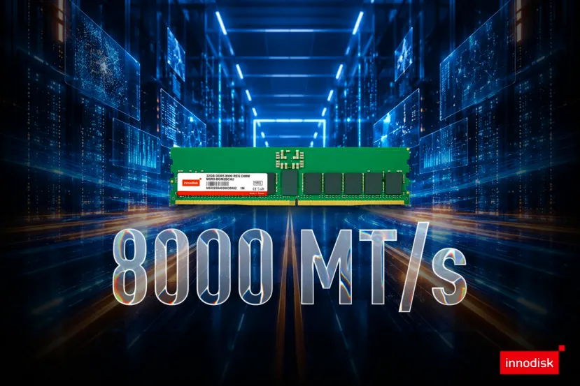 Innodisk lanza memorias DDR5-8000 RDIMM de hasta 64 GB con un 11,1 % más de velocidad para servidores e IA