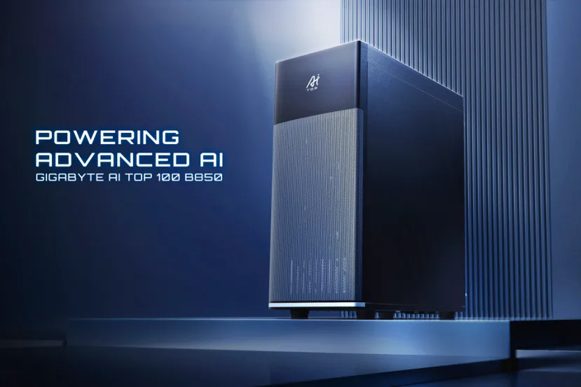 Gigabyte hace oficial el AI TOP 100 B850, una estación para IA local con un Ryzen 9 9950X, doble GPU y red a 10 Gbps