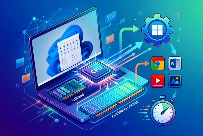 La actualización de Windows 11 26H2 reduce el consumo de RAM en segundo plano