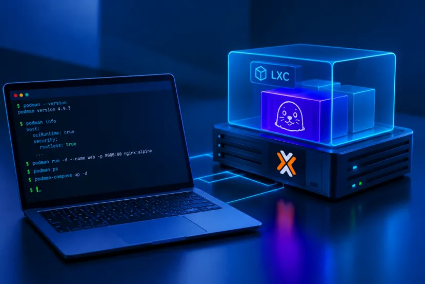 Cómo instalar Podman, alternativa a Docker, en Proxmox VE usando una máquina virtual Debian