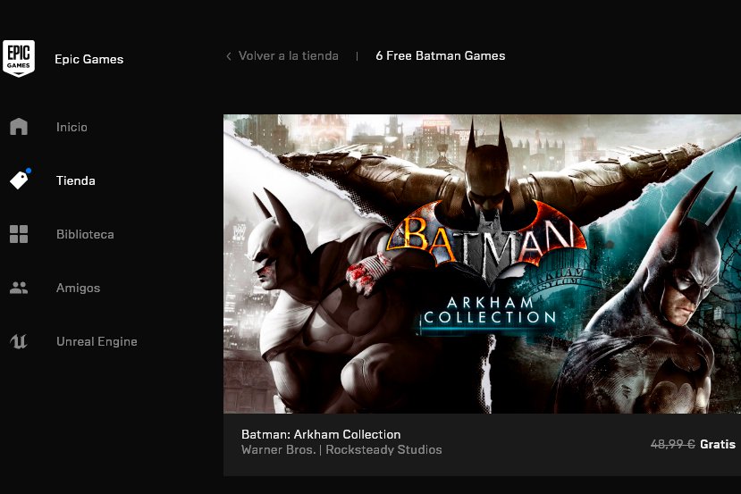 Epic Games regala seis juegos de Batman en su plataforma de juegos hasta el 26 de septiembre