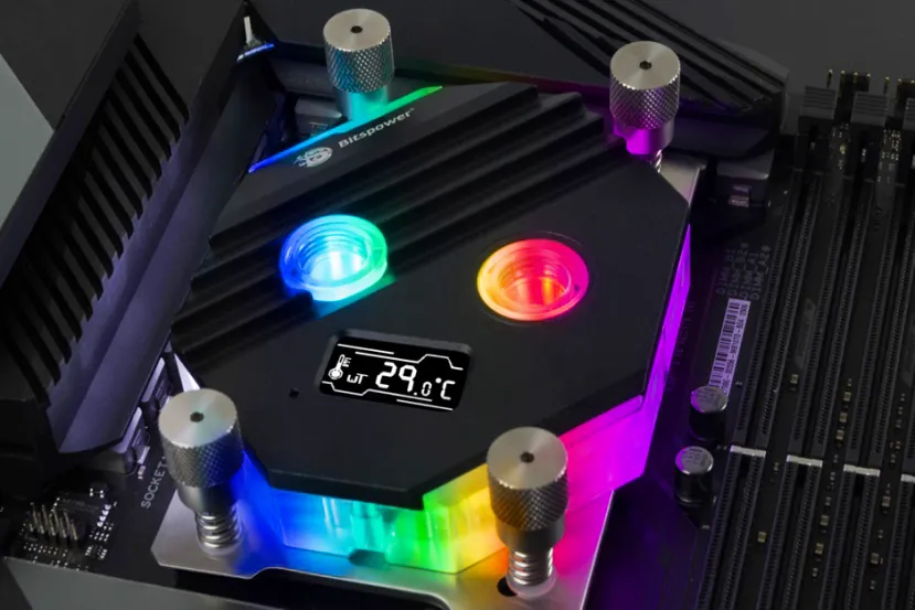 Bitspower lanza su nuevo bloque CPU Block Summit M con panel OLED para monitorizar la temperatura compatible con Intel y AMD