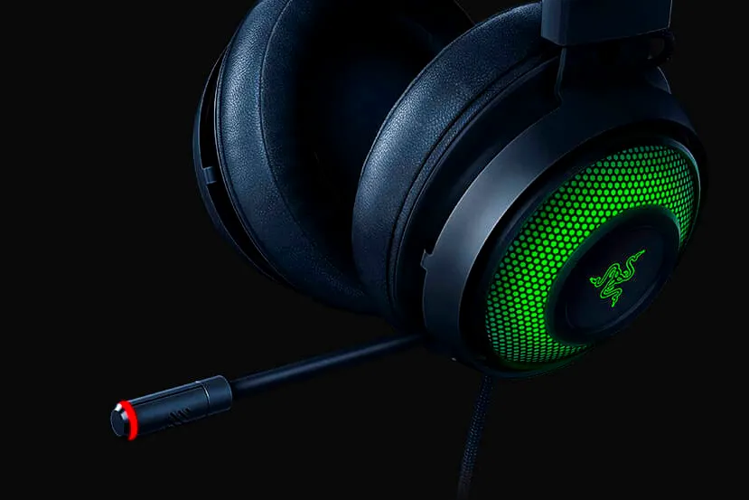 Los auriculares gaming Razer Kraken Ultimate incorporan micrófono con cancelación de ruido y sonido virtual 7.1