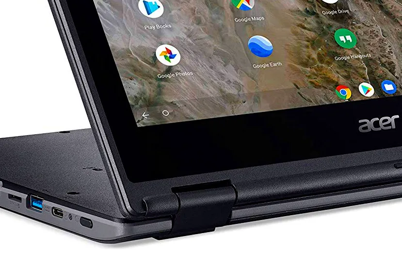 El Acer Chromebook Spin 311 R721T es un resistente convertible de 11.6" que cuenta con protecciones ante caídas, temperaturas, líquidos y humedad