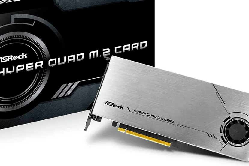 ASROCk lanza la tarjeta Hyper Quad M.2 con PCI Express 4.0 x16 y soporte para cuatro SSD M.2 NVMe