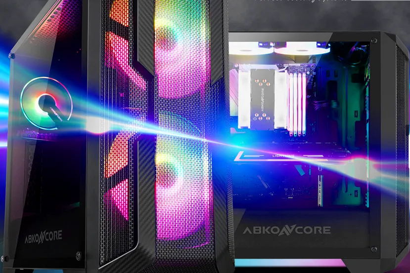 Abkoncore H600X, una semi-torre compacta con cristal templado e iluminación ARGB