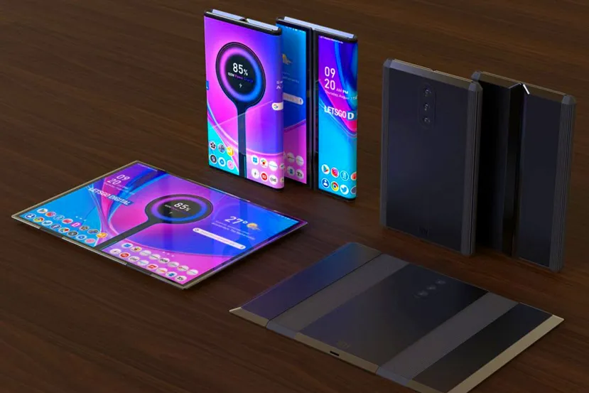 Xiaomi patenta un diseño de Smartphone plegable vertical con pliegue asimétrico