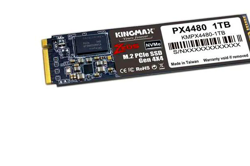 Los SSD M.2 Kingmax PX4480 ZEUS vienen con PCIe 4.0 y alcanzan hasta 5000 MBps en lectura y 4400 MBps en escritura