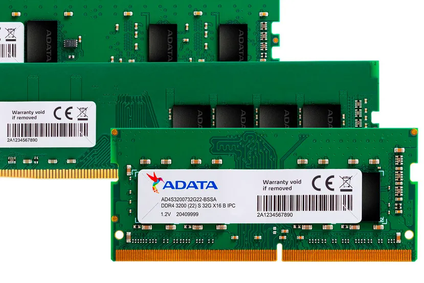 Los nuevos módulos de 32 GB de memoria DDR4-3200 de ADATA están pensados para entornos industriales