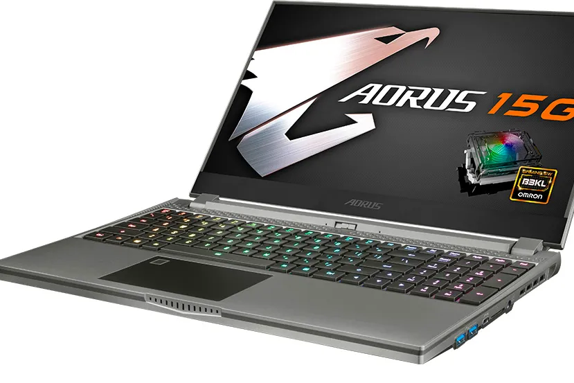 Hasta un i9-10980HK, RTX 2080 Super Max-Q y panel IGZO de 240 Hz en los portátiles Aorus 15G y 17G