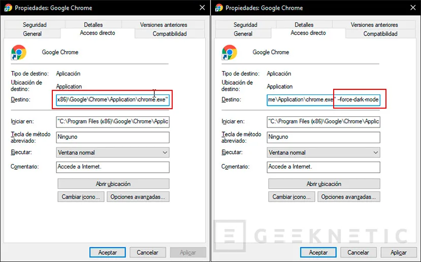 Geeknetic Como activar el modo “oscuro” en Chrome 74 para Windows 3