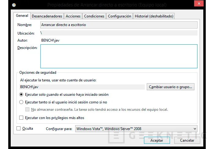 Geeknetic Arrancar directamente a escritorio en Windows 8 o Windows 8.1 3