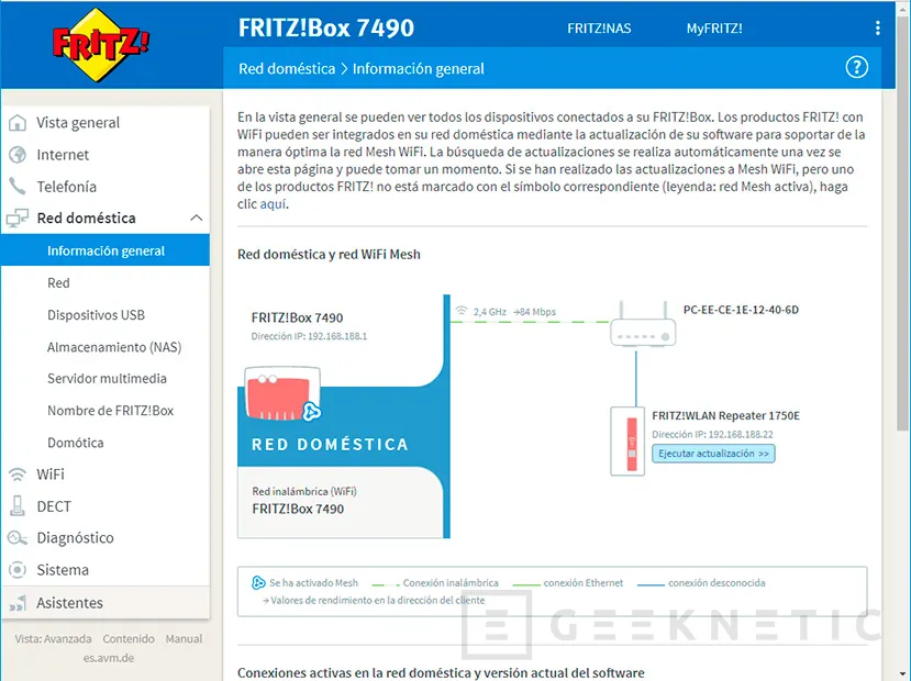 Geeknetic Como activar la tecnología Wifi Mesh en tu router Fritz!Box 6