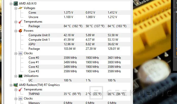 Geeknetic AMD Kaveri A8-7650K sobre ASUS A68HM-Plus 16