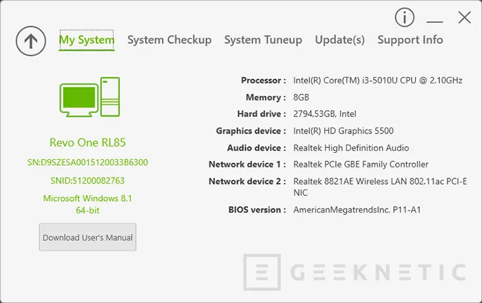 Geeknetic Acer Revo One RL85 17