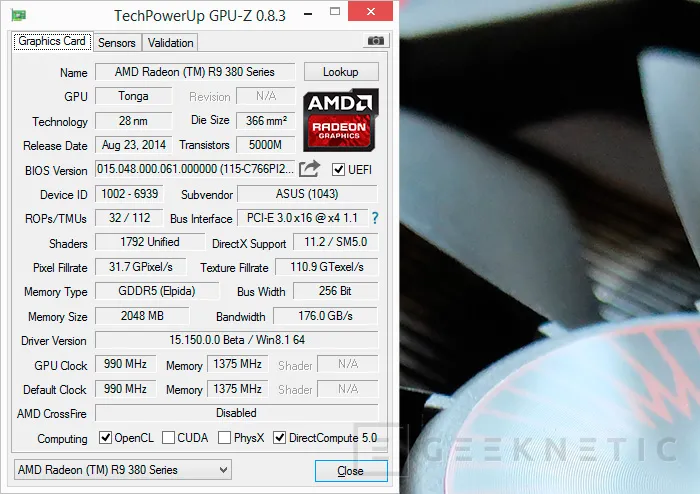 Geeknetic ASUS Radeon R9 380 2GB Strix 3
