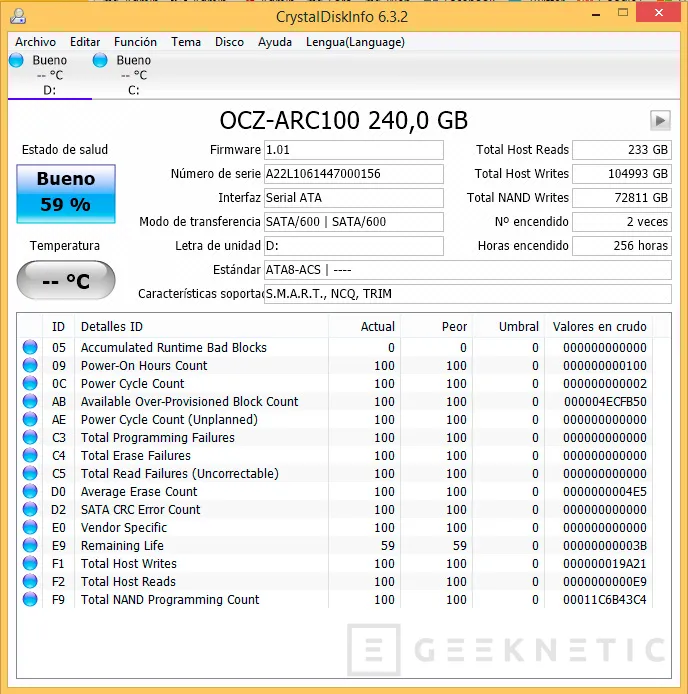 Geeknetic ¿Cuál es la durabilidad de un SSD?  Lo probamos con el OCZ ARC 100 8
