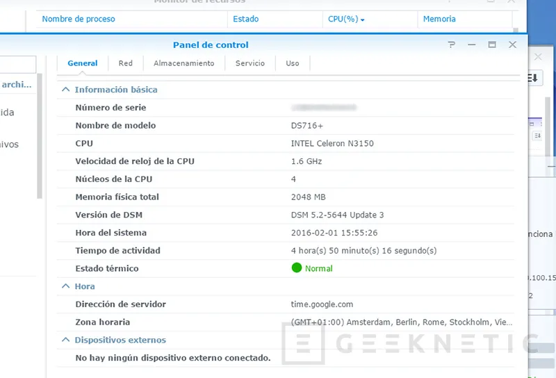 Geeknetic Synology DiskStation DS716+ 6