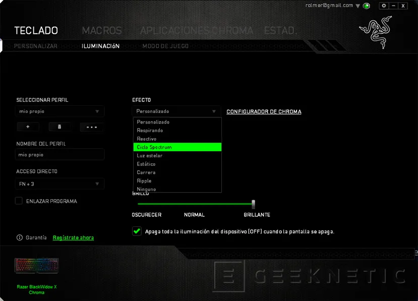 Geeknetic Teclado Razer BlackWidow X Chroma 16