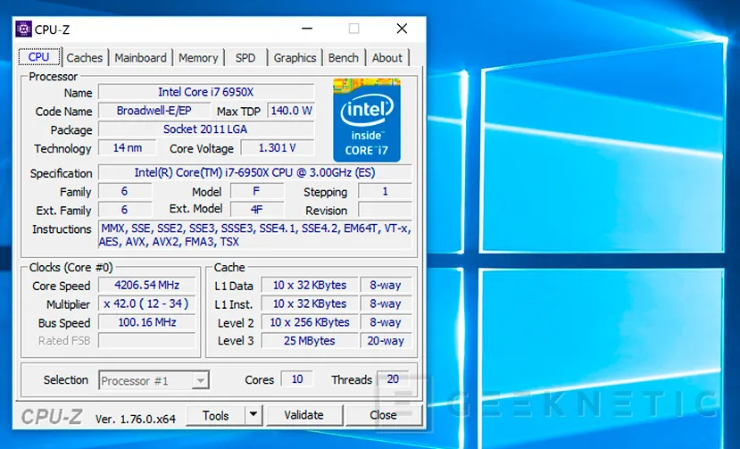 Geeknetic Intel Core i7-6950X Broadwell-E 9