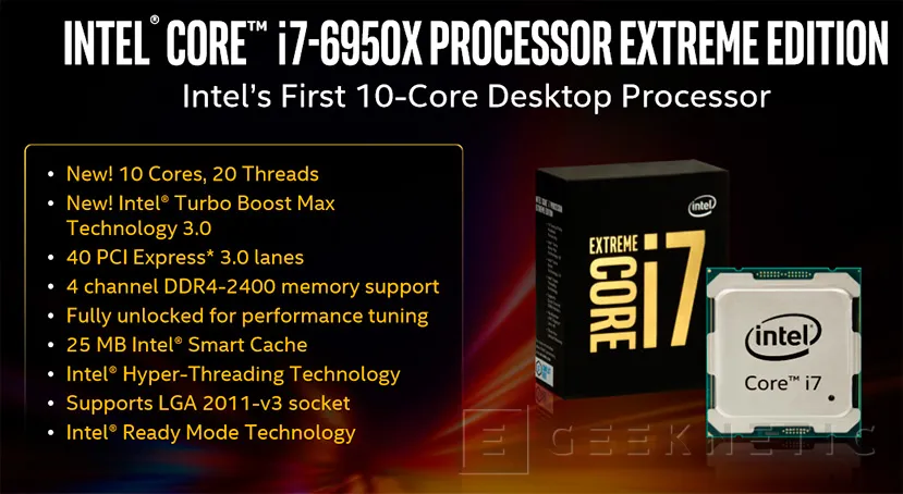 Geeknetic Intel Core i7-6950X Broadwell-E 1