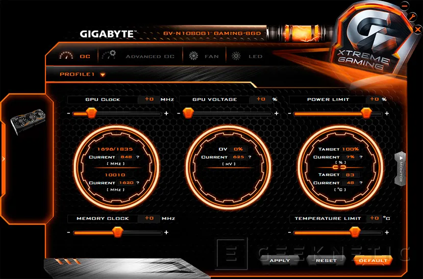 Gigabyte Geforce GTX 1080 G1 Gaming [Análisis en