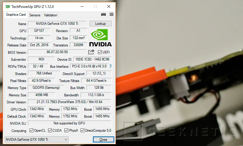 Geeknetic Nvidia Geforce GTX 1050Ti  3