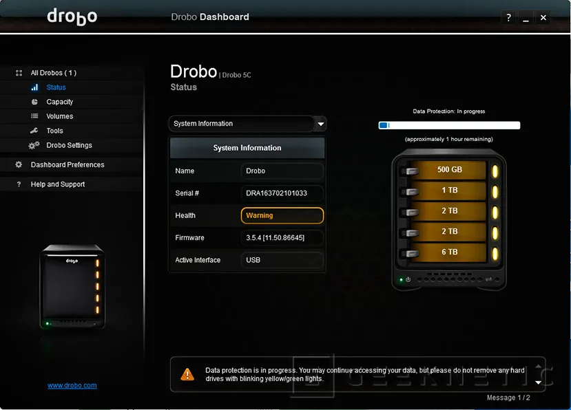 Geeknetic Sistema de almacenamiento personal Drobo 5C 10