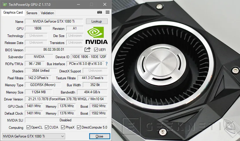 Geeknetic Nvidia Geforce GTX 1080 Ti Founders Edition 6