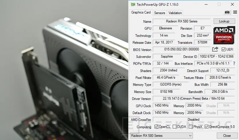 Geeknetic AMD Radeon RX 580 6