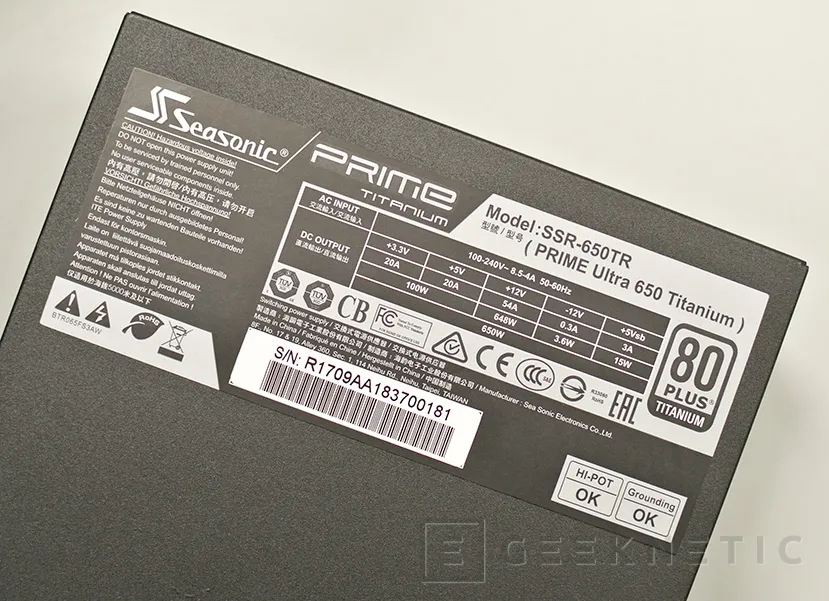 Geeknetic Seasonic Prime Ultra 650w Titanium 7