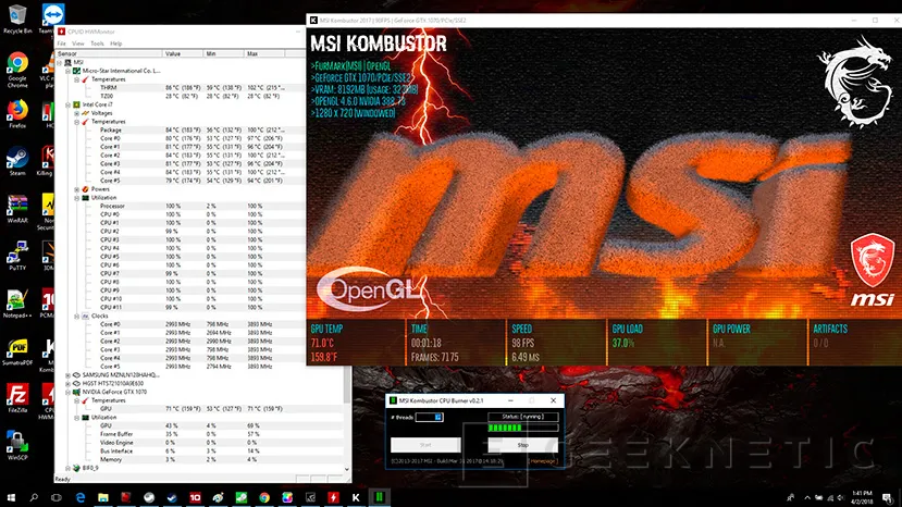 Geeknetic MSI GE63 Raider RGB con Intel Core i7-8750H 27