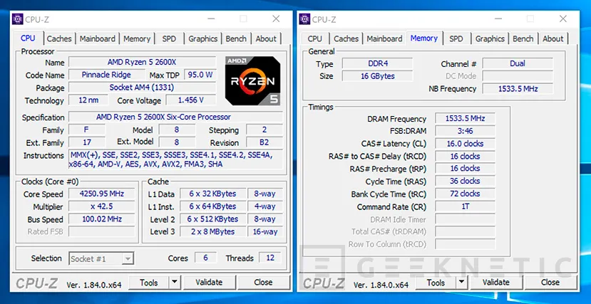 Geeknetic Review AMD Pinnacle Ridge  Ryzen 5 2600X y Ryzen 7 2700X 25
