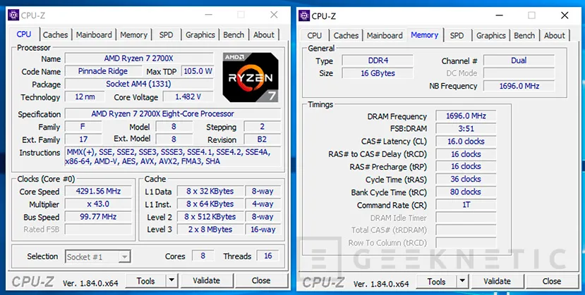 Geeknetic Review AMD Pinnacle Ridge  Ryzen 5 2600X y Ryzen 7 2700X 26