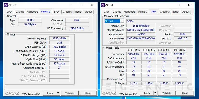 Geeknetic Review Memoria RAM Corsair Dominator Platinum  Contrast Special Edition DDR4 3466 7