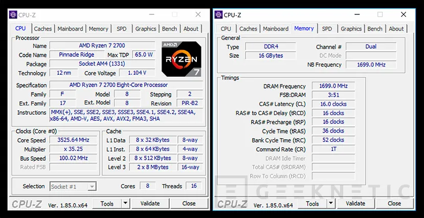 Geeknetic Review AMD Ryzen 7 2700 5