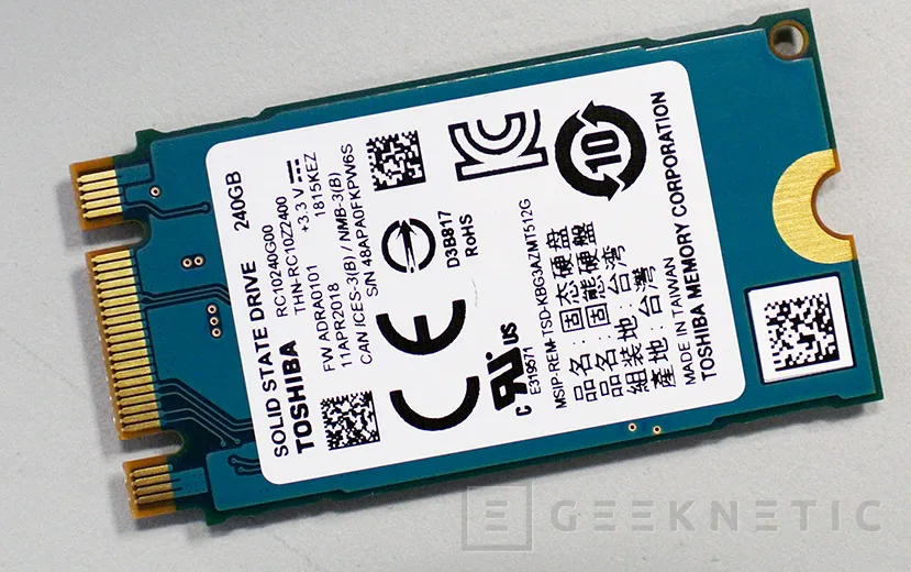 Geeknetic Review SSD Toshiba OCZ RC100 NVMe 240GB 16