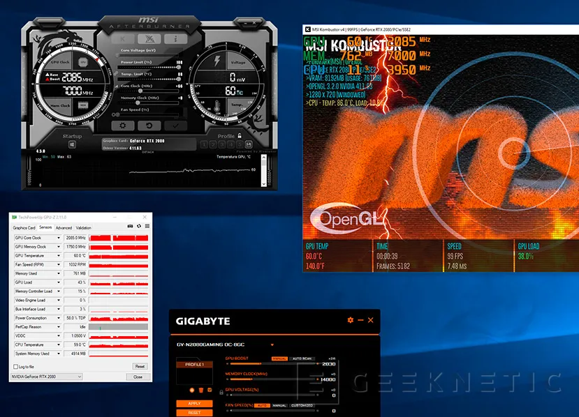 Geeknetic Review Gigabyte Aorus Geforce RTX 2080 Gaming OC 8G 15