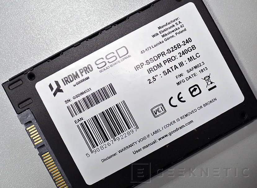 Geeknetic Review SSD GoodRAM IRDM Pro SATA 240GB 6