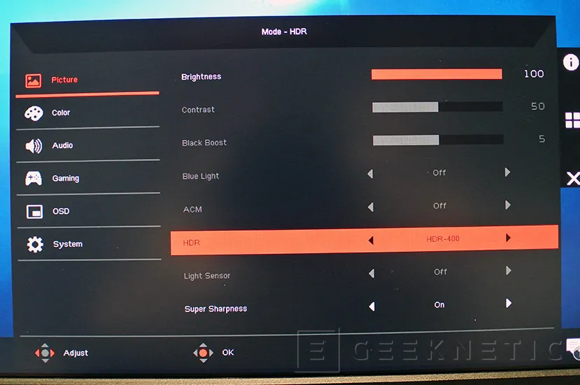 Geeknetic Review Acer Nitro XV3 XV273K 4K IPS HDR400 14