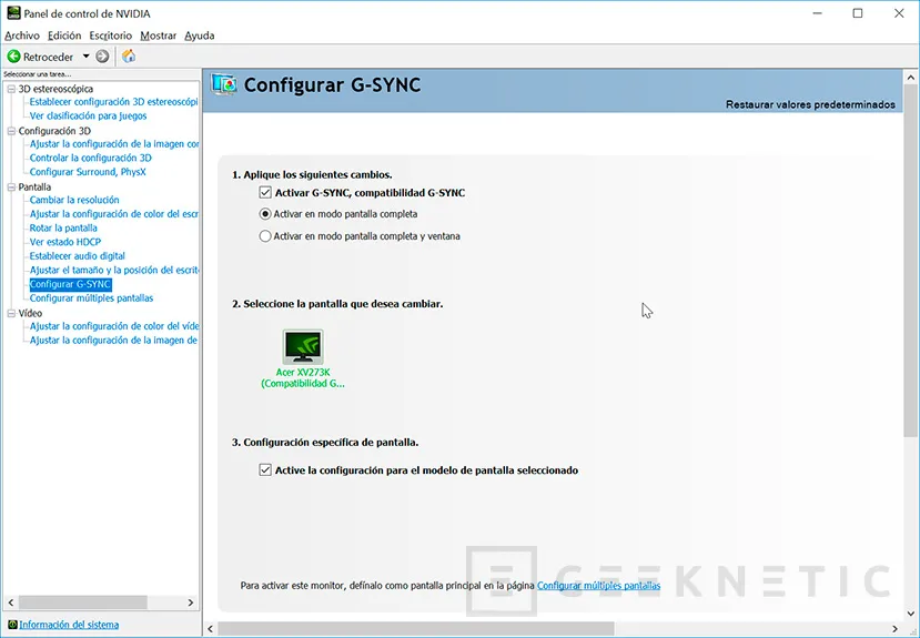 Geeknetic Review Acer Nitro XV3 XV273K 4K IPS HDR400 28