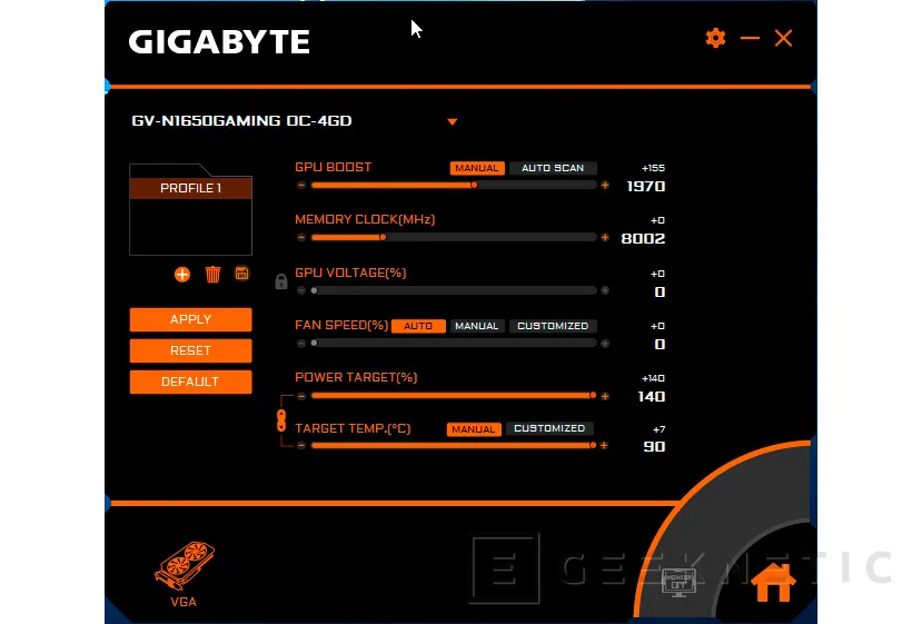 Geeknetic Review Gigabyte GeForce GTX 1650 Gaming OC 4G 15